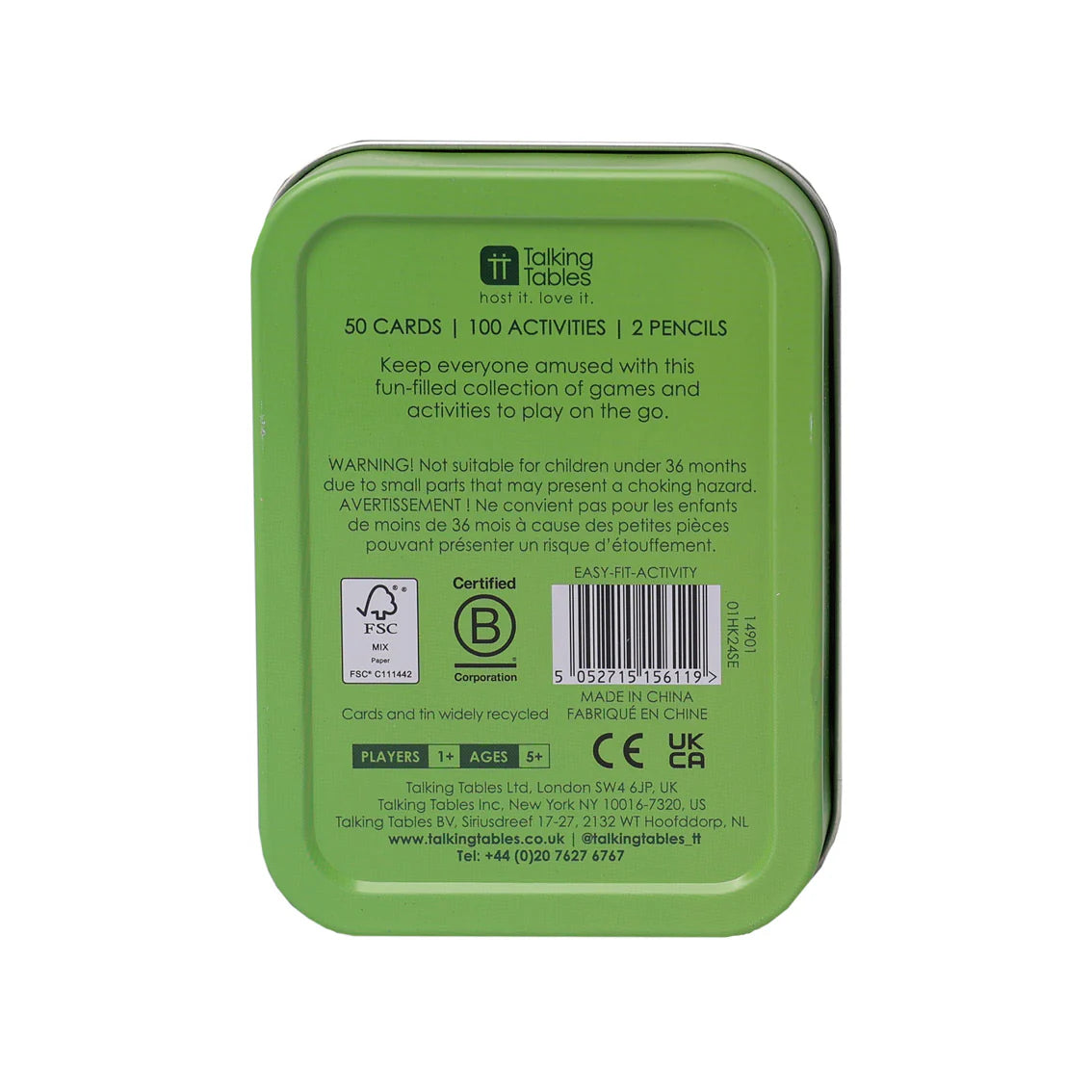 Kids Activity Games in a Tin
