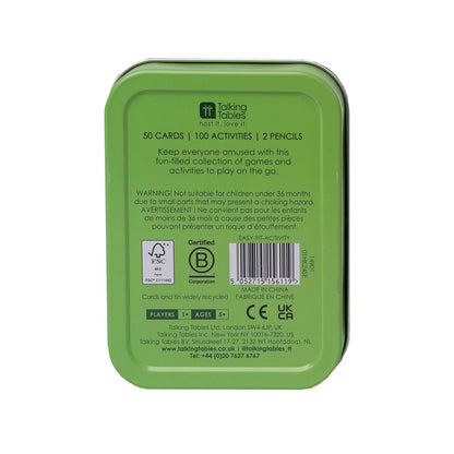 Kids Activity Games in a Tin