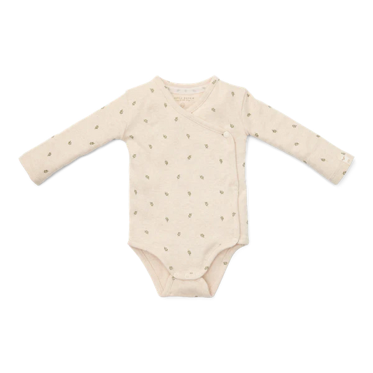 Long-sleeve bodysuit overlap - Green Leaves