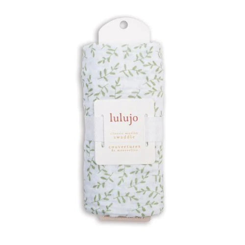 Lulujo - Muslin Swaddle – Greenery